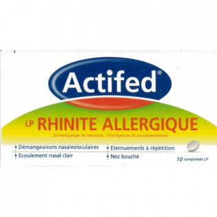 Actifed LP Rhinite Allergique - boite 10 comprimés - Mon Actifed LP Rhinite Allergique - boite 10 comprimés - Mon
