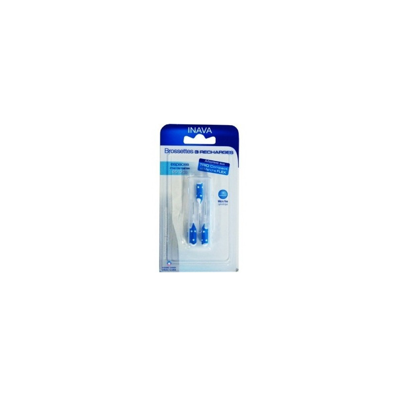 Inava Refill Interdental Brush Blue Narrow. 3 units