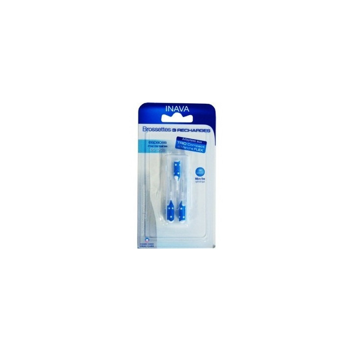 Inava Recharge Brossette Interdentaire Bleu Etroit. 3 Unités