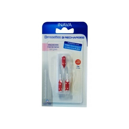 Inava Refill Interdental brush red large. 3 units