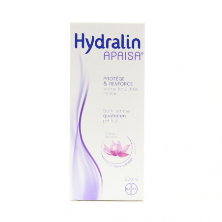 Hydralin Apaisa Daily intimate care Lotus Solution. Bottle 200ML