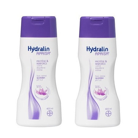 Hydralin Apaisa Daily intimate care Lotus solution. Bottles 2x400ML