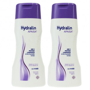 Hydralin Apaisa Daily intimate care Lotus Solution. Bottles 2x200ML