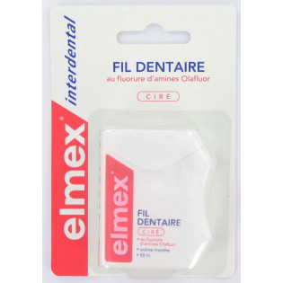 Elmex Waxed Dental Floss Mint Flavor. 50M