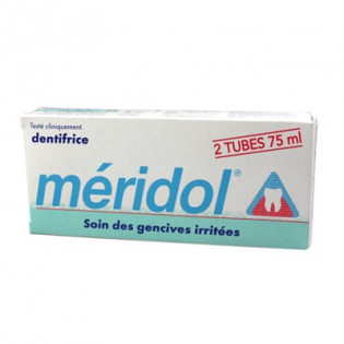 Meridol dentifrice Soin Gencives Irritées. 2 Tubes de 75ML