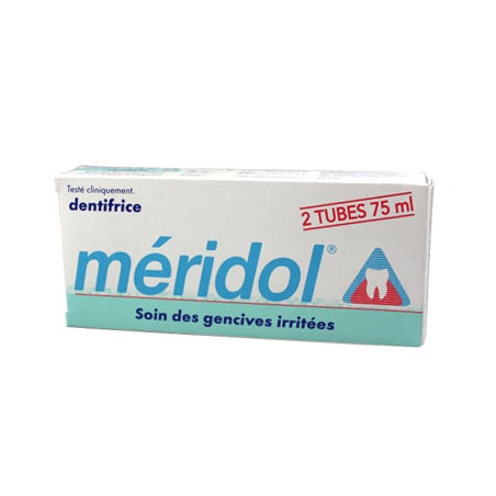 Meridol dentifrice Soin Gencives Irritées. 2 Tubes de 75ML