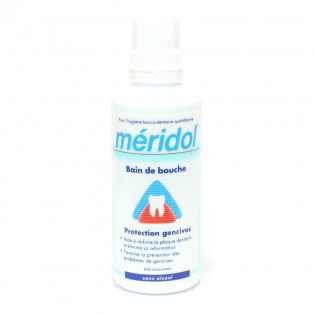 Meridol solution bain bouche sans alcool. Flacon de 400ML