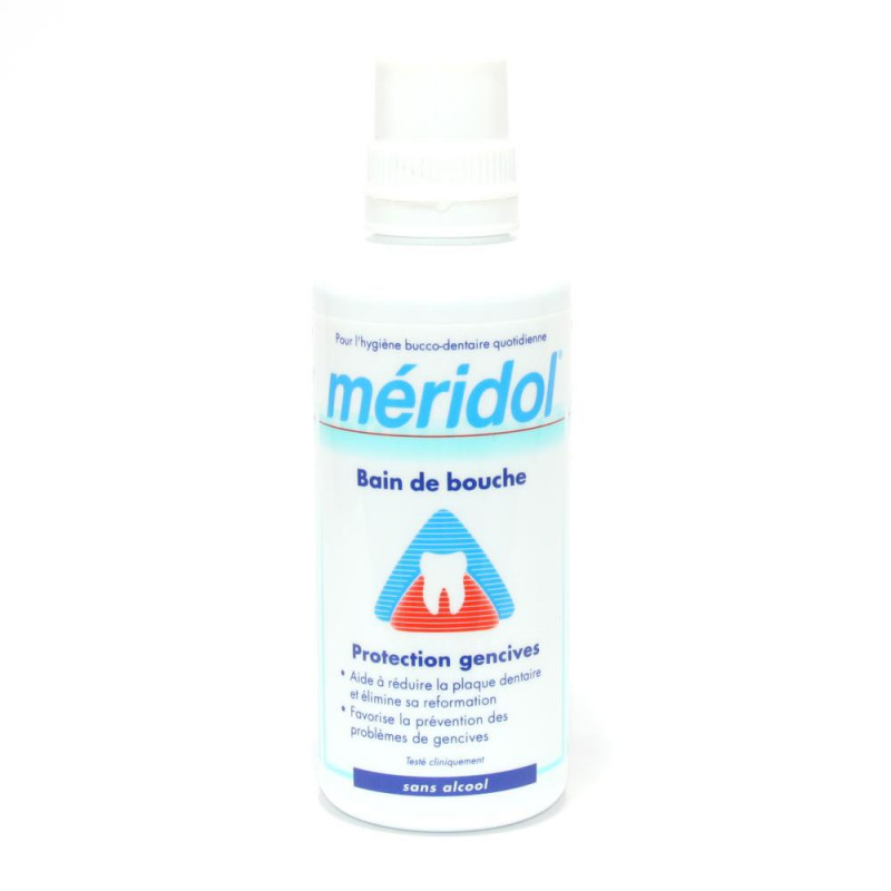 Meridol mouthwash solution without alcohol. Bottle of 400ML