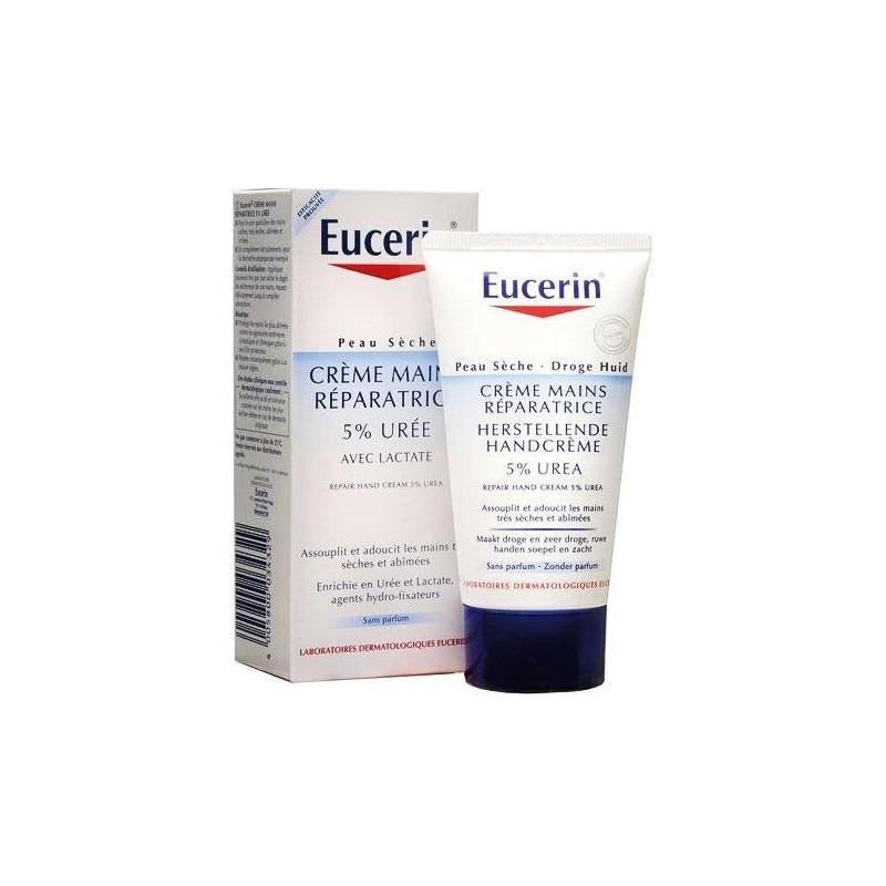 Eucerin Crème Mains Réparatrice 5% Urée. Tube 75ML