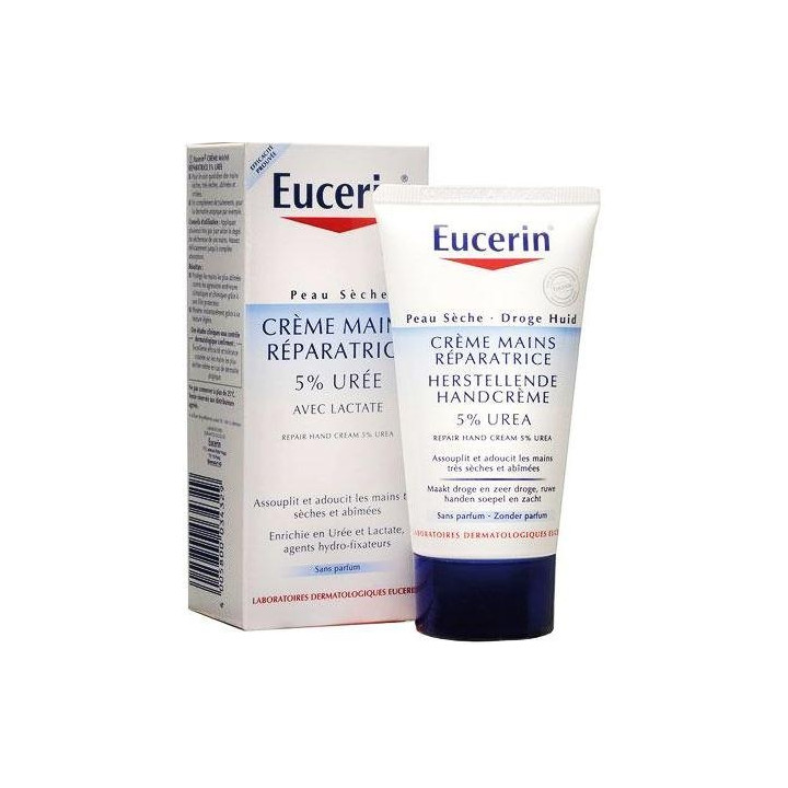 Eucerin Crème Mains Réparatrice 5% Urée. Tube 75ML