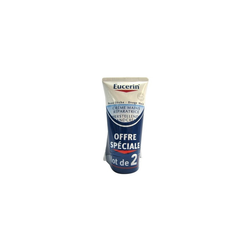 Eucerin Crème Mains Réparatrice 5% Urée. Lot de 2 Tubes 75ML Eucerin Crème Mains Réparatrice 5% Urée. Lot de 2 Tubes 75ML