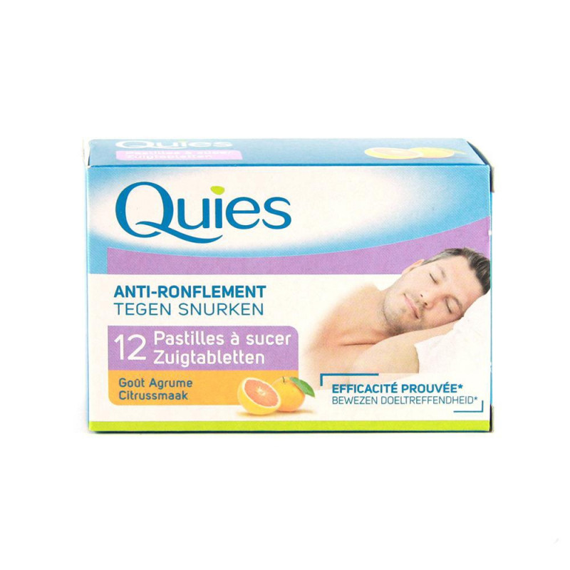 Anti-Snoring Quies. Citrus flavour. 12 lozenges