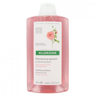 Klorane Shampooing Apaisant à l'Extrait de Pivoine. Flacon de 400ml