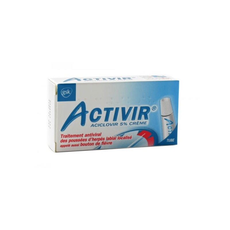Activir cream 5% - Tube of 2 gr
