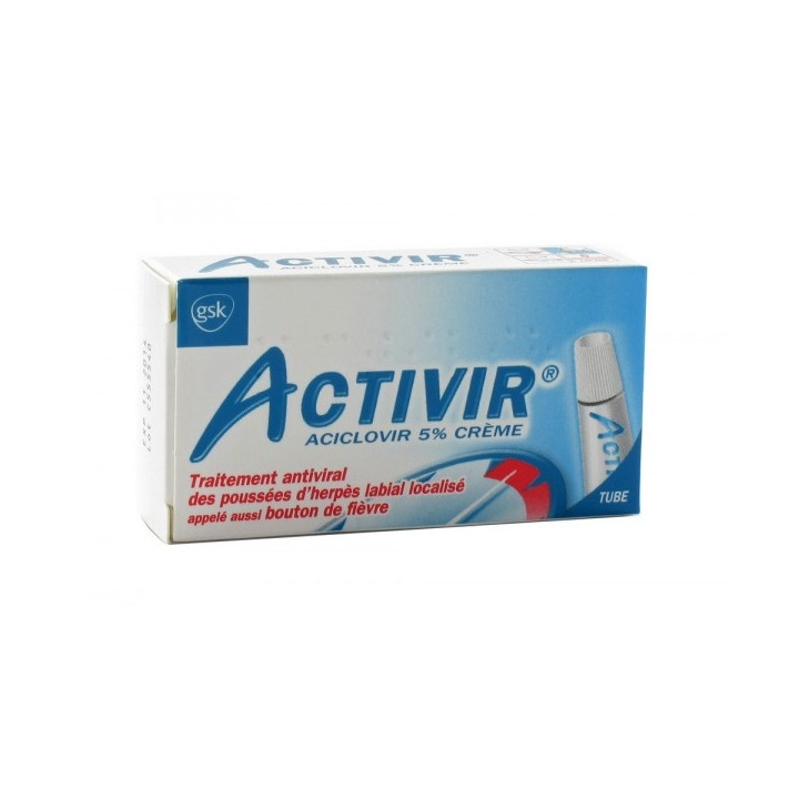 Activir crème 5% - Tube de 2 gr