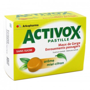 Activox sans sucre Miel Citron - boite 24 pastilles