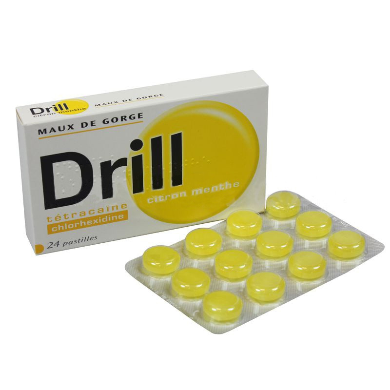 Drill Citron-menthe pastilles par 24 Drill Citron-menthe pastilles par 24