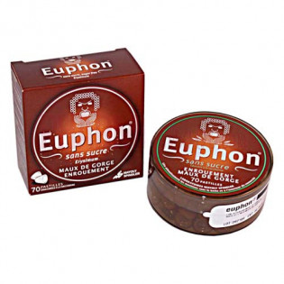 Euphon sans sucre orange mandarine 70 pastilles