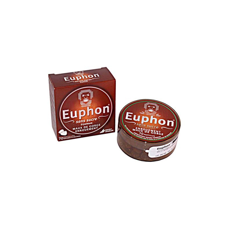 Euphon sans sucre orange mandarine 70 pastilles