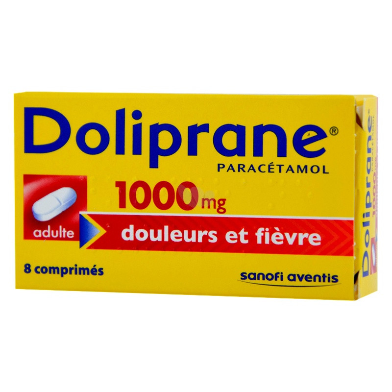 Doliprane 1000mg gélule, boite de 8 gélules