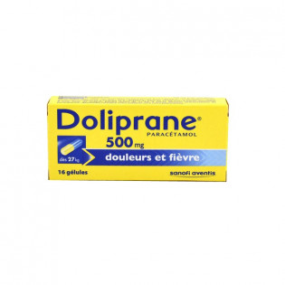 Doliprane 500mg box of 16 capsules