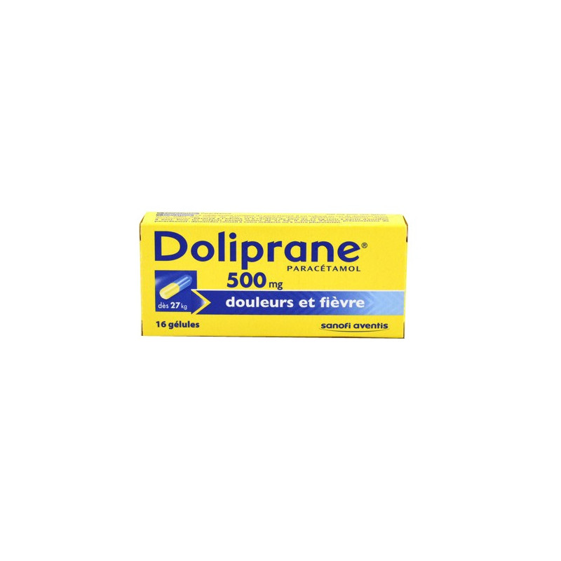 Doliprane 500mg boîte de 16 gélules