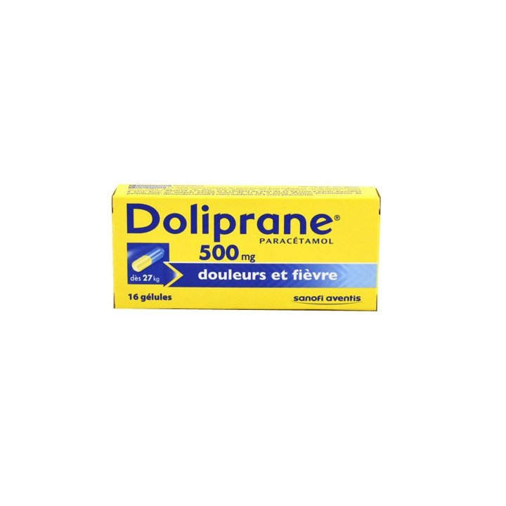 Doliprane 500mg box of 16 capsules