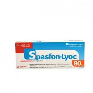 Spasfon-lyoc 80mg box of 10 oral lyophilisats