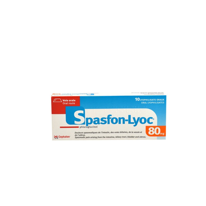 Spasfon-lyoc 80mg box of 10 oral lyophilisats