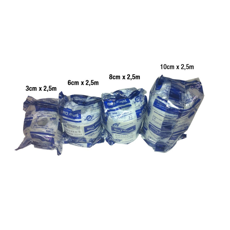 Tenso club 8cmx2,5m bande adhésive élastique Tenso club 8cmx2,5m bande adhésive élastique