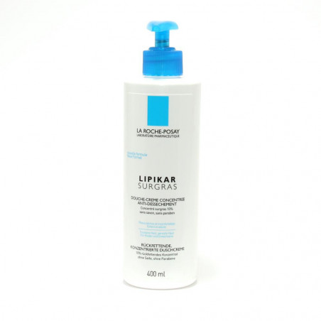 La Roche Posay LIPIKAR Superfatted Shower Cream Concentrate for dry skin. Pump bottle of 400ML