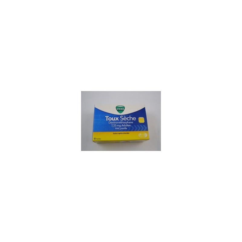 Vicks Toux sèche pastille au miel boîte de 12 Vicks Toux sèche pastille au miel boîte de 12