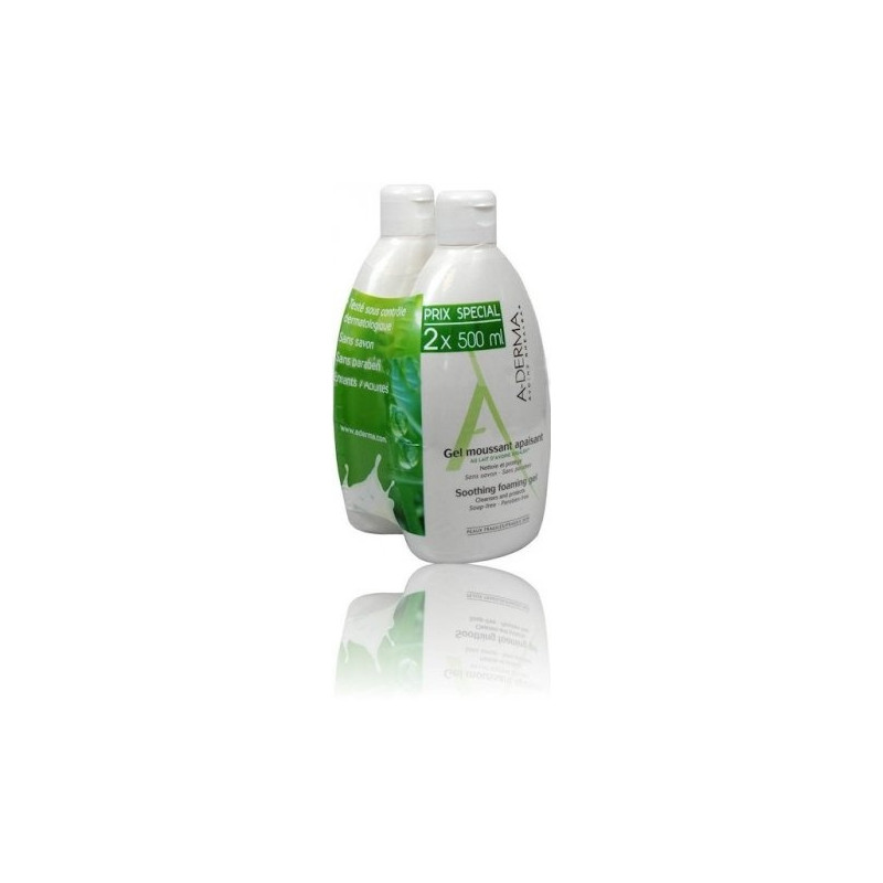 Aderma Gel Moussant Sans Savon 2x500ML Aderma Gel Moussant Sans Savon 2x500ML