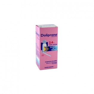 Doliprane 2,4% sugar free oral solution bottle 100ml