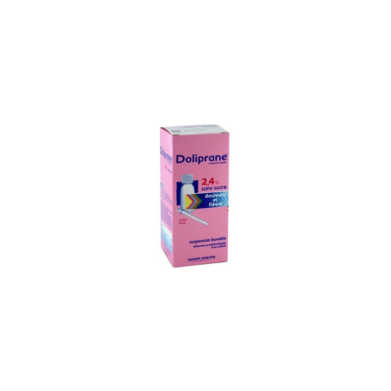 Doliprane 2,4% sugar free oral solution bottle 100ml