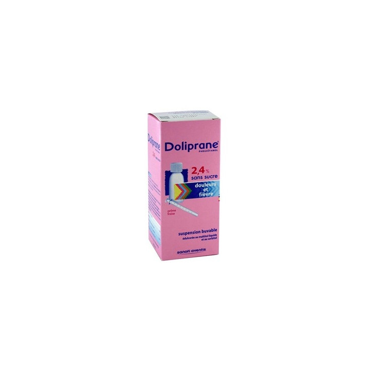 Doliprane 2,4% sugar free oral solution bottle 100ml