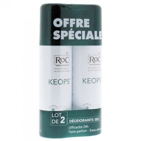 Keops Déodorant sans alcool spray sec lot de 2 de 150ml 