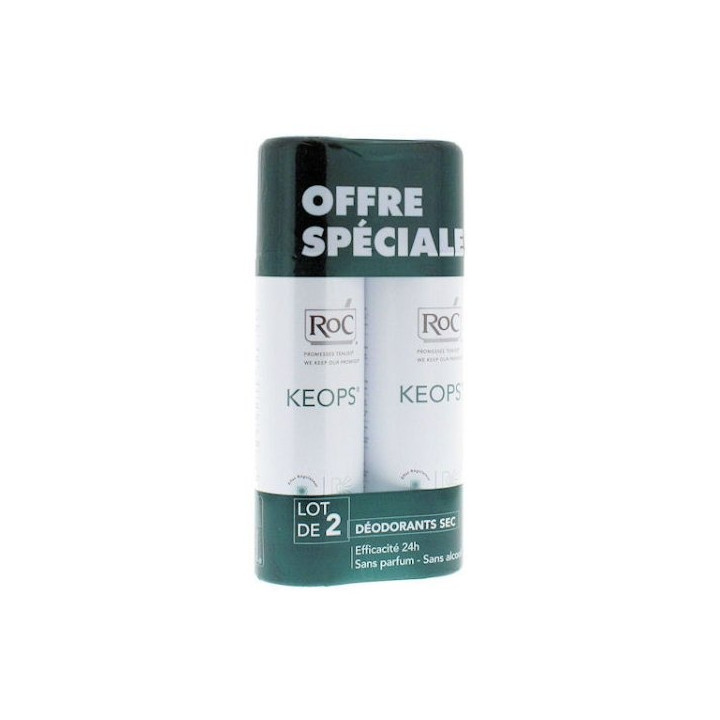 Keops Déodorant sans alcool spray sec lot de 2 de 150ml 