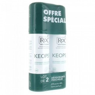 Keops Déodorant sans alcool spray fraîcheur lot de 2 de 100ml 