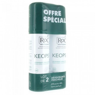 Keops Deodorant without alcohol spray freshness lot of 2 of 100ml 