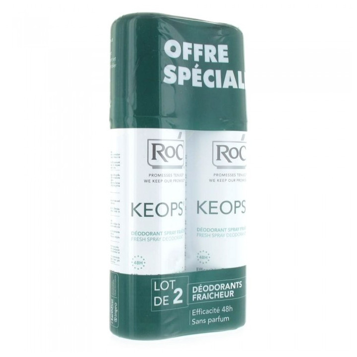 Keops Déodorant sans alcool spray fraîcheur lot de 2 de 100ml 