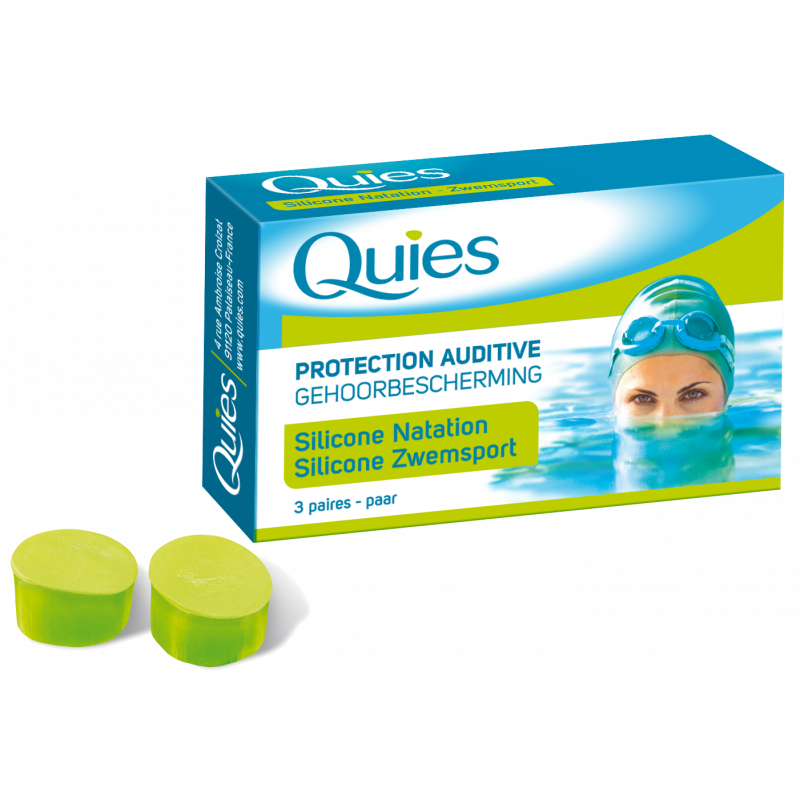 Quies Protection auditive silicone natation 3 paires