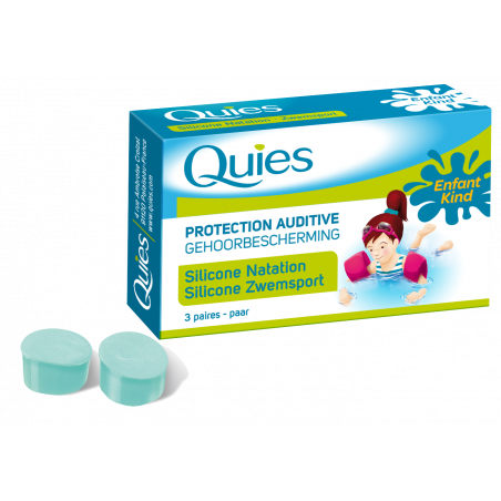 Quies Protection auditive enfant silicone natation 3 paires