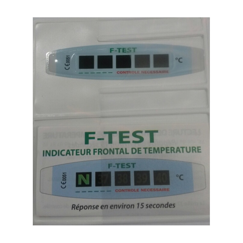 F-Test front temperature indicator at the unit