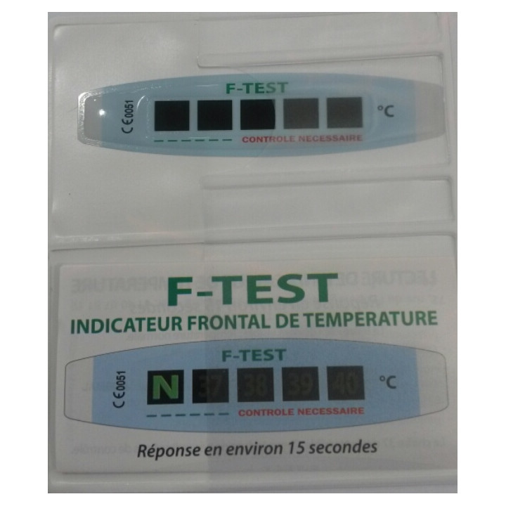 F-Test front temperature indicator at the unit
