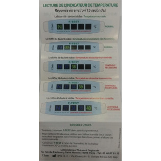 F-Test front temperature indicator at the unit