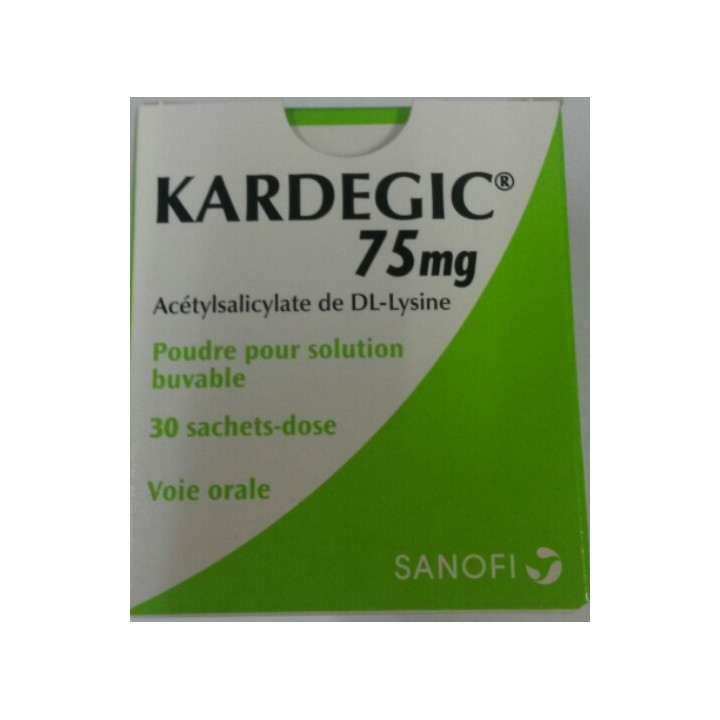 Kardegic 75 mg Sanofi box of 30 sachets