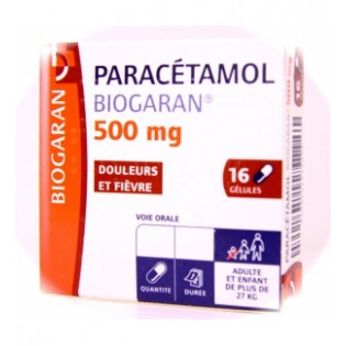 Paracétamol 500mg Biogaran 16 gélules