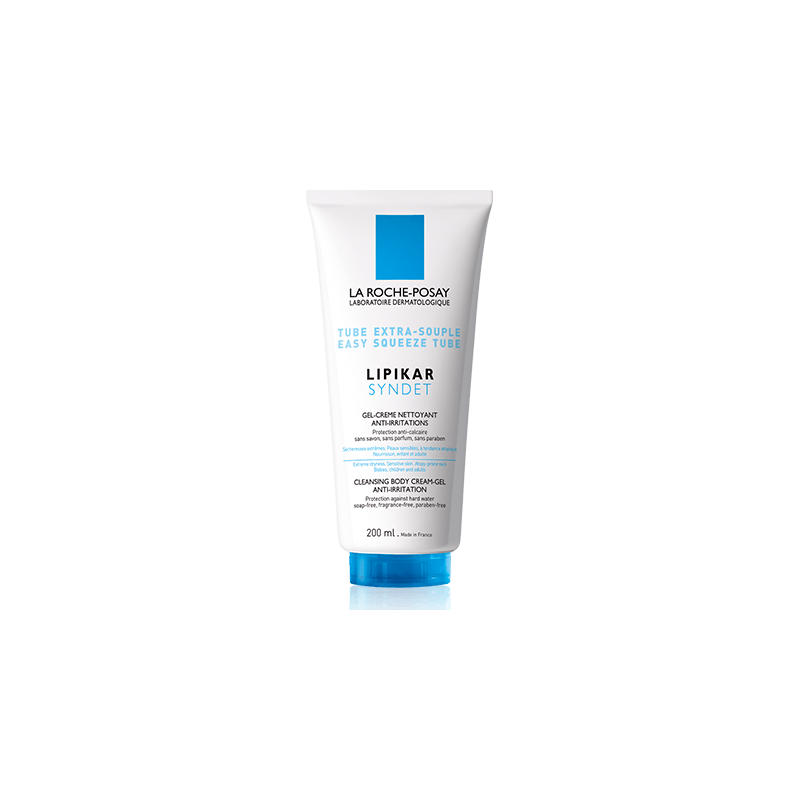 La Roche Posay Lipikar Syndet Gel-crème Nettoyant anti-irritations. Tube 200ML