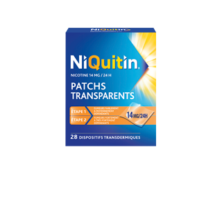 NIQUITIN PATCHS TRANSPARENTS 14MG/24H BTE DE 28